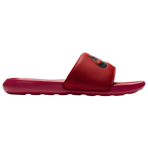 Nike Men's Victori One Slide Sandals From Finish Line In Red/black