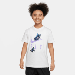 Girls' Grade School - Nike NSW Boy Fly T-Shirt - White/White