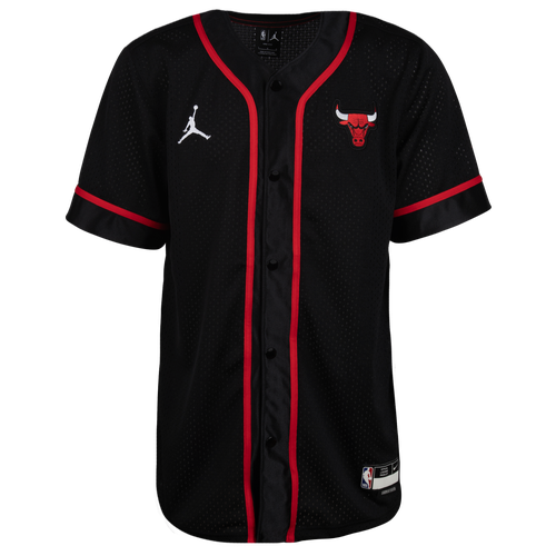 Nike Mens Chicago Bulls  Bulls Df Ss Bsball Top In Black/red