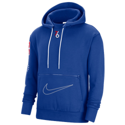 Men's - Nike 76ers CE CTS Fleece Pullover Hoodie - Blue/White