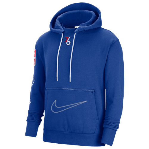 

Nike Mens Philadelphia 76ers Nike 76ers CE CTS Fleece Pullover Hoodie - Mens White/Blue Size M