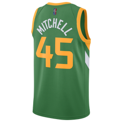 Men's - Nike Jazz Earned Swingman Jersey - Apple Green/Sundial/White