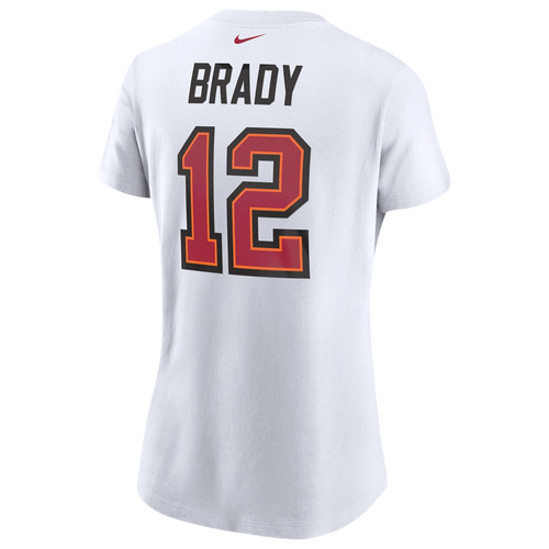 Shop Nike Womens Tom Brady  Buccaneers Player Name & Number T-shirt In White
