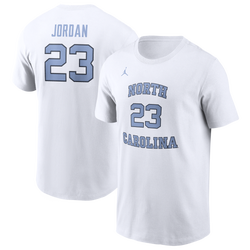 Men's - Jordan UNC Name & Number T-Shirt - White