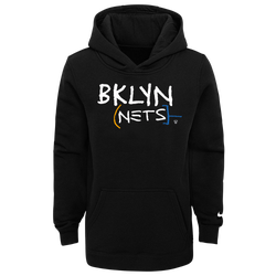 Boys' Grade School - Nike Nets Essential Hoodie - Black/Black