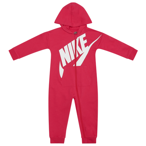 Shop Nike Girls Infant   French Terry "all Day Play" Coverall In Rush Pink