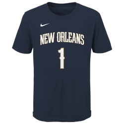 Boys' Grade School - Nike Zion Williamson Pelicans Short Sleeve T-Shirt - Navy/Navy
