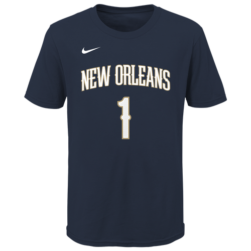 

Boys Nike Nike Pelicans Player Name & Number T-Shirt - Boys' Grade School Navy/Navy Size M
