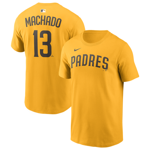 Nike Mens San Diego Padres Padres Name & Number T-Shirt - - Yellow