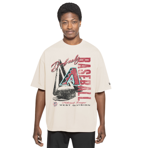 New Era Mens Arizona Diamondbacks Batter Short Sleeve T-Shirt - - White