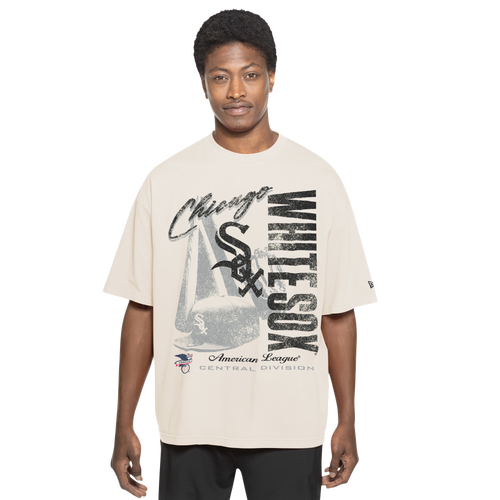 New Era Mens Chicago White Sox Batter Short Sleeve T-Shirt - - White