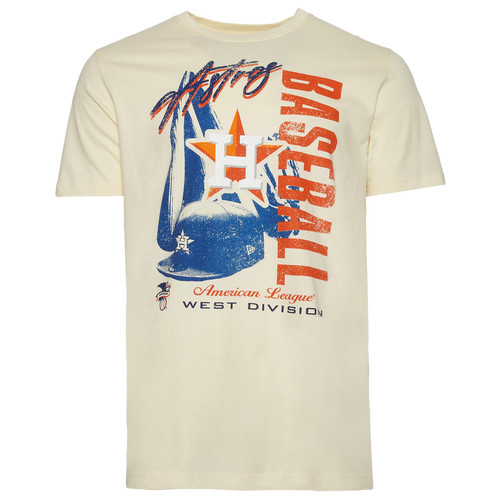 New Era Mens Houston Astros Batter Short Sleeve T-Shirt - - White