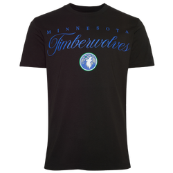 Men's - New Era Timberwolves Script Logo T-Shirt - Black