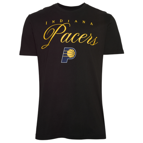 New Era Mens Pacers Script Logo T-Shirt - - Black
