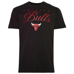 Men's - New Era Bulls Script Logo T-Shirt - Black