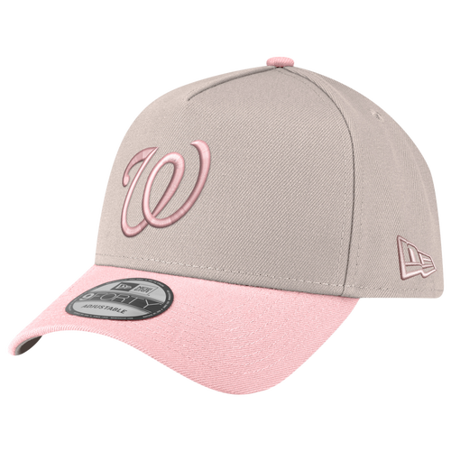 New Era Mens Washington Nationals Nationals 940 A Frame Cap - - Silver / Pink