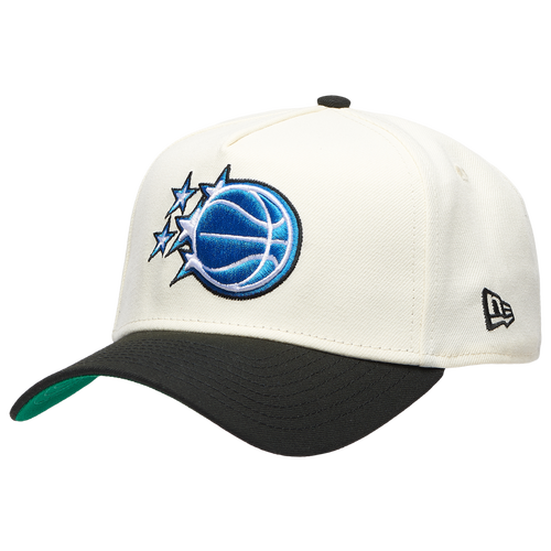 New Era Mens Orlando Magic Magic Team 9FORTY A-Frame Chrome Cap - - White / Black