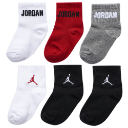 Boys' Infant - Jordan 6pk Everyday essential Ankle Sock - Gym Red/Carbon Heather