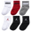 Jordan 6pk Everyday essential Ankle Sock - Boys' Infant Gym Red/Carbon Heather