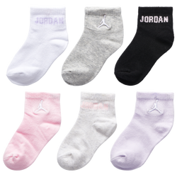 Girls' Infant - Jordan 6PK Infant Everyday Essential Sock - Pink Foam/White/Purple