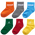 Jordan 6pk Everyday essential Ankle Sock - Boys' Infant Orange/Red/Blue