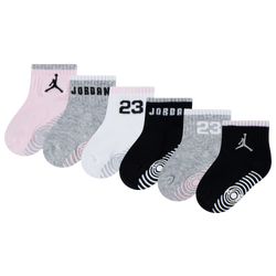 Girls' Infant - Jordan Legacy 6 Pk No Slip Socks - Pink/Pink