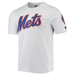 Men's - Pro Standard Mets Logo T-Shirt - White/White