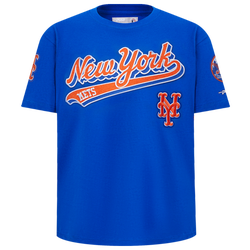 Boys' Grade School - Pro Standard NY Mets Script T-Shirt - Blue/Orange