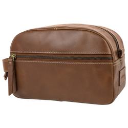 Men's - Timberland Nevada Leather Cognac Travel Kit - Cognac