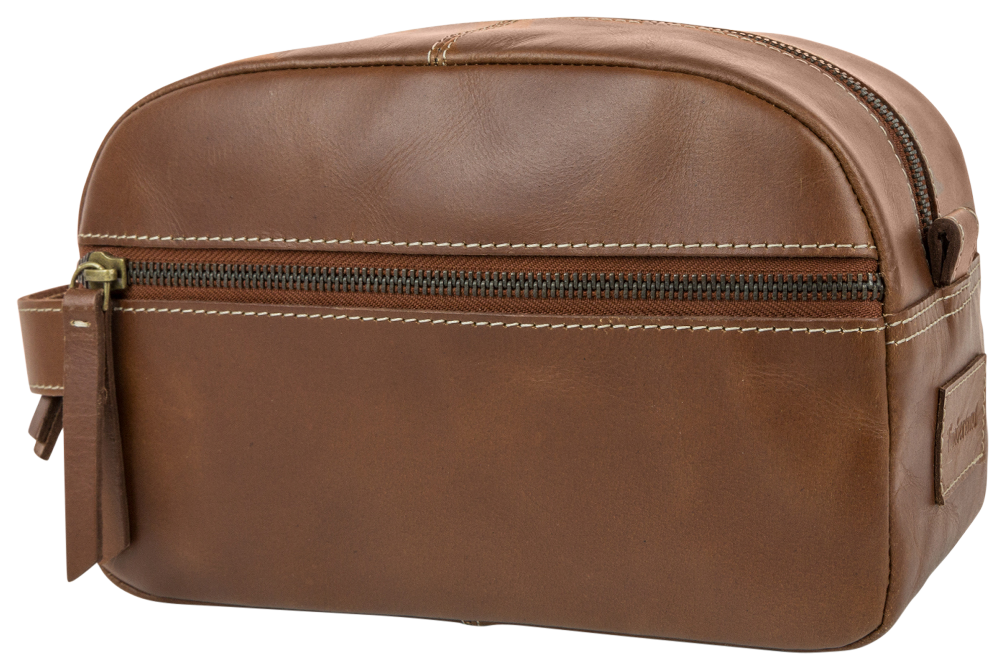Timberland Nevada Leather Cognac Travel Kit - Men's