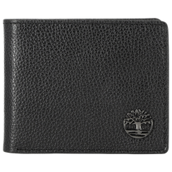 Men's - Timberland Metal Tree Logo Passcase Wallet - Black