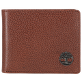 Timberland Metal Tree Logo Passcase Wallet - Timberland Cognac