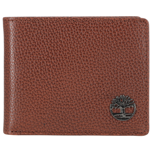  - Timberland Metal Tree Logo Passcase Wallet - Cognac