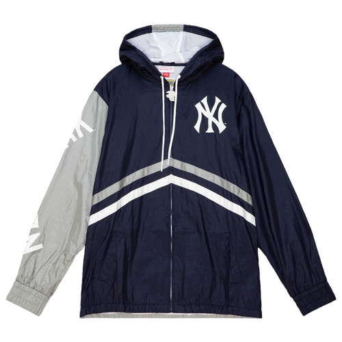 

Mitchell & Ness Mens New York Yankees Mitchell & Ness Yankees Undeniable Windbreaker - Mens Navy/Grey/Navy Size XXL