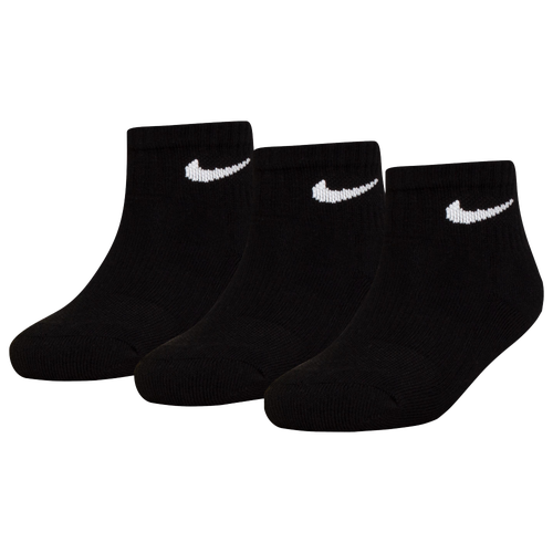 Nike Kids' Boys  Quarter Socks Six Pack In Black
