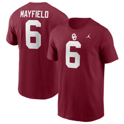 Men's - Jordan University Of Oklahoma Name & Number T-Shirt - Team Crimson