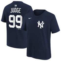 Boys' Grade School - Nike Yankees Name & Number Short Sleeve T-Shirt - Navy
