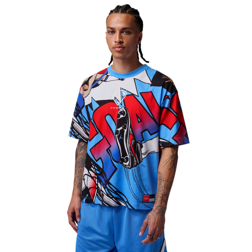 MENS - Jordan Brooklyn GFX Short Sleeve Crew - Blue/Red