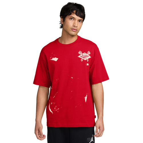 MENS - Jordan Brooklyn NC Shop Graphic Short Sleeve Crew - University Red