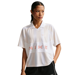 Women's - Nike NSW Street Oversized SS Stripe Jersey - Chalk/White/White