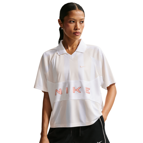  - Nike NSW Street Oversized SS Stripe Jersey - Chalk/White
