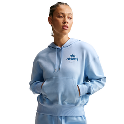 Women's - Nike Phoenix Fleece Pull Over Hoodie - Hydrogen Blue