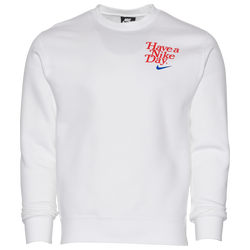 Men's - Nike Day Fleece Crew - White/Red/Blue