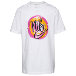 Boys' Grade School - Nike Air Brush T-Shirt - White/Multi