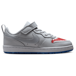 Boys' Preschool - Nike Court Borough Low LILS - Pure Platinum/University Red/Wolf Grey