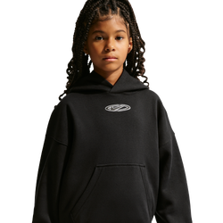 Boys' Grade School - Nike NSW Club Fleece OS Hoodie - White/Black/Black