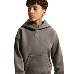 Boys' Grade School - Nike NSW Club Fleece OS Hoodie - Cave Stone/Cave Stone/Moon Particle