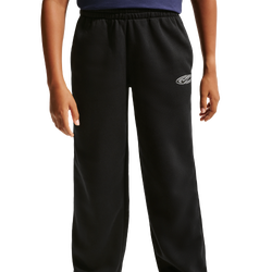Boys' Grade School - Nike NSW Club Fleece Open Hem Pant - Black/White/Black