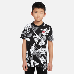 Boys' Grade School - Nike Kids AOP T-Shirt - Black/White