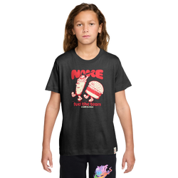 Boys' Grade School - Nike Feel The Team Graphic T-Shirt - Black/Multi
